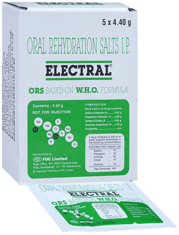 Electral Powder | ORS for Replenishing Body Fluids & Electrolytes | For Stomach Care