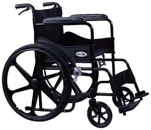 Foldable Wheelchair with Mag Wheels | | Compact & Sturdy | by Tata 1mg